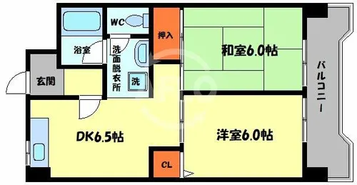 エクセル難波【4階】の間取り