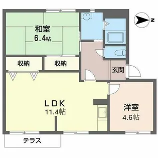 ルミエール四条【1階】の間取り