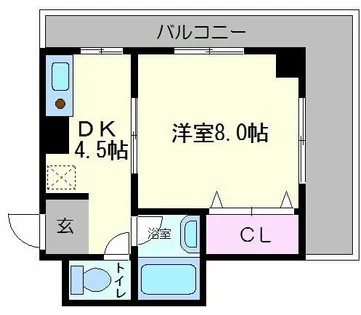 エクセル難波【2階】の間取り