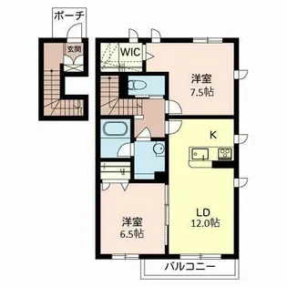 シャーメゾンしらとり【0201号室】の間取り