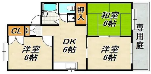 クイーンズコート東落合B棟【1階】の間取り