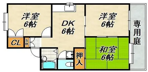 クイーンズコート東落合C棟【1階】の間取り