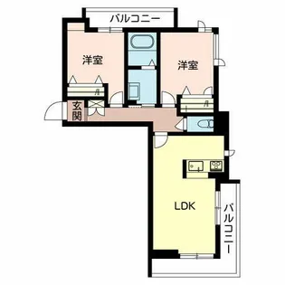 T maison 大将軍【0201号室】の間取り