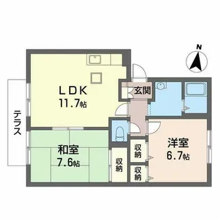 エステート ヴィラ【0103号室】の間取り