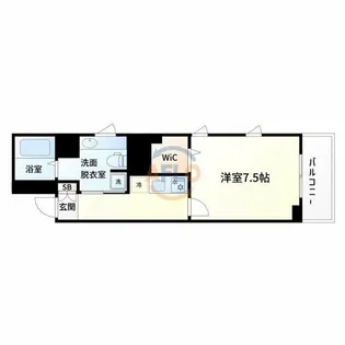 セレッソコートリバーサイドOSAKA【6階】の間取り