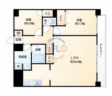 セノアタワー新大阪【12階】の間取り