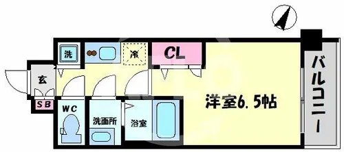 スワンズシティ大阪城北詰【2階】の間取り