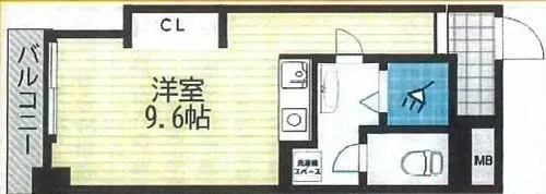 グランドール心斎橋【203号室】の間取り