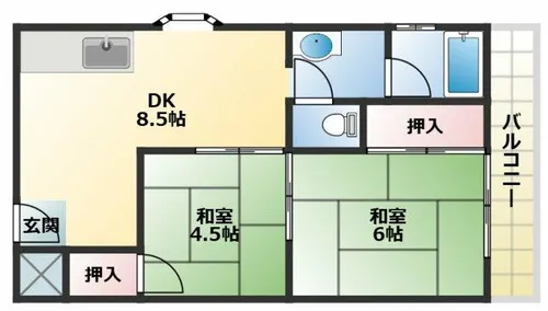 川崎ハイツ【3階】の間取り