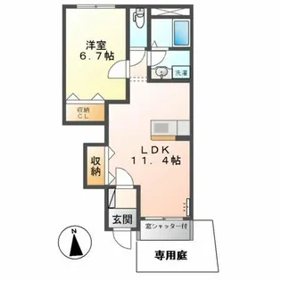 フォレスト【1階】の間取り