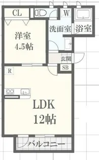 MISTRAL西延末Ⅱ【3階】の間取り