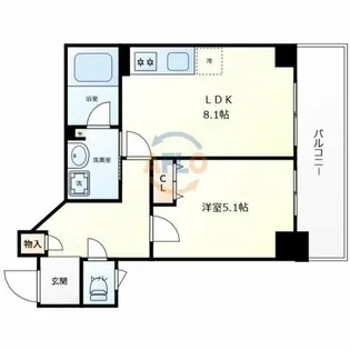 エンゼルシティフラッツ心斎橋北【4階】の間取り