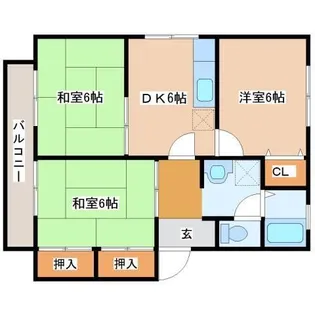 サンフレグランス【101号室】の間取り