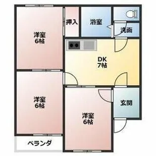 シャンピア馬乗【A205号室】の間取り