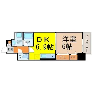Wコート城西【7階】の間取り