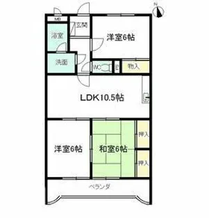 グランパスマーサ【4A号室】の間取り