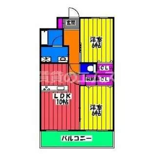 アンセスタ空港南【203号室】の間取り