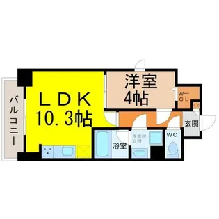 ルノンドームA【10階】の間取り