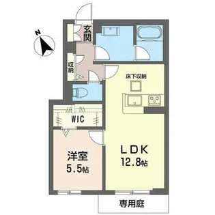 シャーメゾン岡田ハイテール【0102号室】の間取り