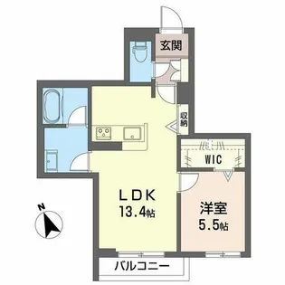 シャーメゾン岡田ハイテール【0203号室】の間取り