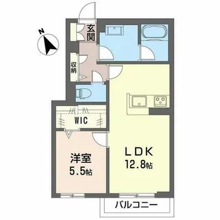 シャーメゾン岡田ハイテール【0202号室】の間取り