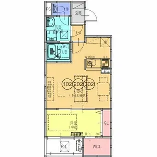F+style藤井寺道明寺6号館【2階】の間取り