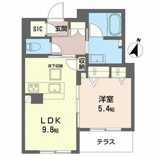 シャーメゾン アミスタ【0101号室】の間取り