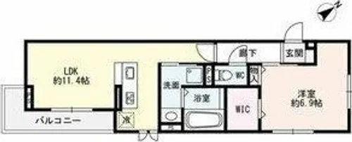 ラ カシェット【3階】の間取り