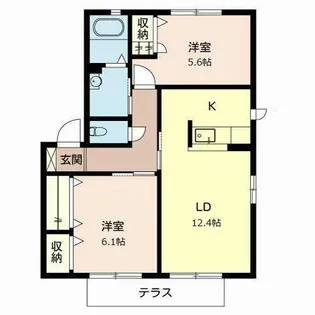アンダンテ大久保B・C【C101号室】の間取り