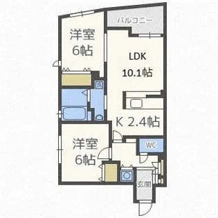 Soleado 南4条【5階】の間取り