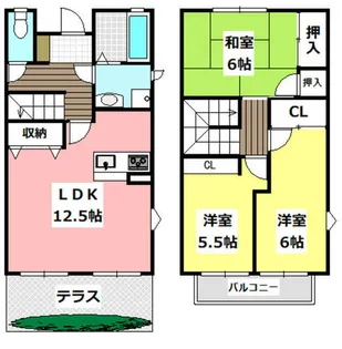 シャトルガーデン小野原A【101号室】の間取り