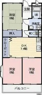 WING1号館【202号室】の間取り