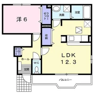 1LDKの間取り画像
