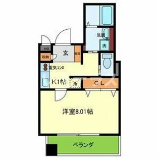 レジデンス富久寿【4階】の間取り