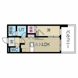 YAKUIN SQUARE【1017号室】の間取り