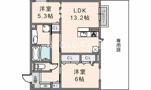 エクシードⅡ【302号室】の間取り