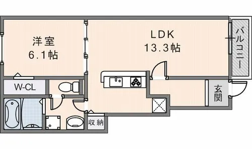 アゼリアⅠ【103号室】の間取り