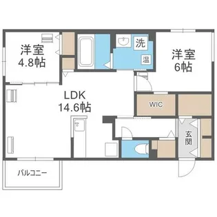 エフュート北円山【1階】の間取り
