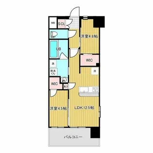 スプランディッド城東関目【5階】の間取り