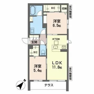 ジョリ スヴニール【0103号室】の間取り