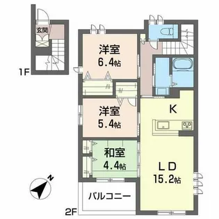 シャーメゾン室町【0102号室】の間取り
