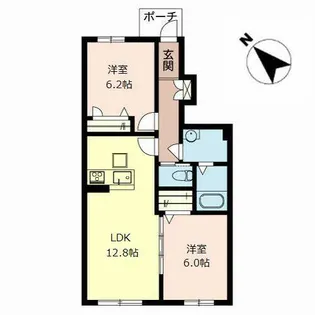 マヒナ【0102号室】の間取り