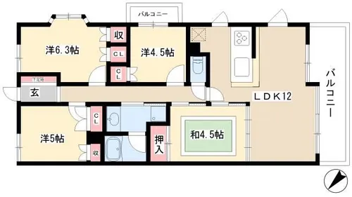 レジディア泉【0909号室】の間取り