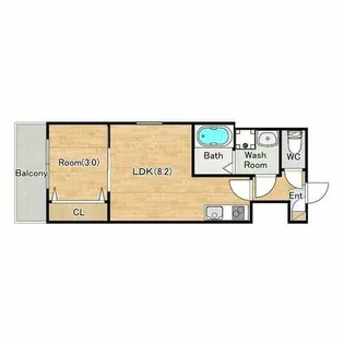 ジーメゾン名古屋牛立オーク【2階】の間取り