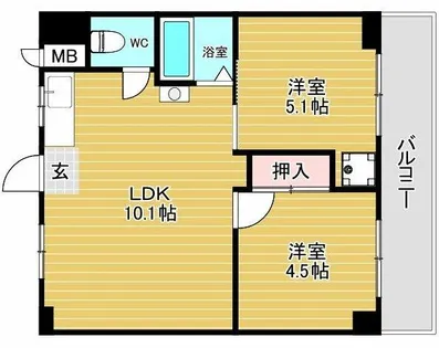 リアライズ玉出【212号室】の間取り
