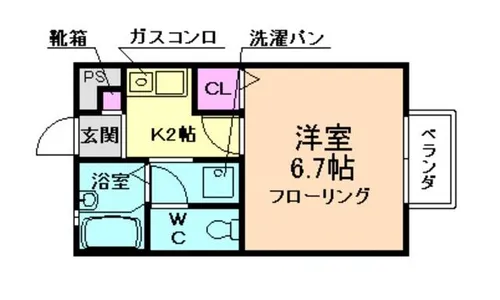 ローレルⅢ【102号室】の間取り