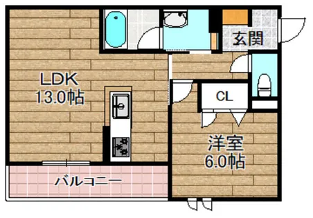 シャーメゾン リアン【101号室】の間取り