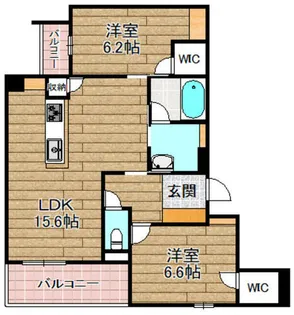 シャーメゾン リアン【203号室】の間取り