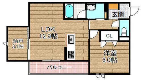 シャーメゾン リアン【301号室】の間取り