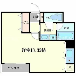 パラード北浜【3階】の間取り